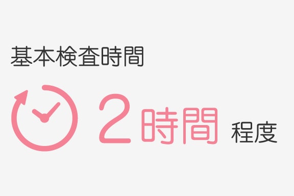 基本検査時間約2時間程度